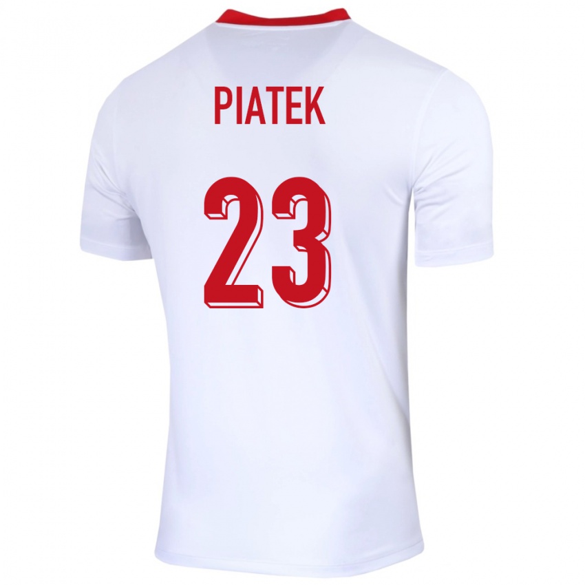 Kinder Polen Krzysztof Piatek #23 Weiß Heimtrikot Trikot 24-26 T-Shirt