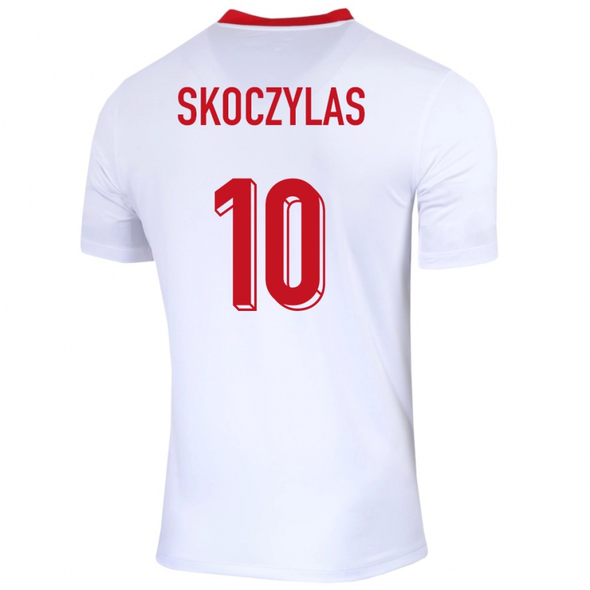 Kinder Polen Mateusz Skoczylas #10 Weiß Heimtrikot Trikot 24-26 T-Shirt