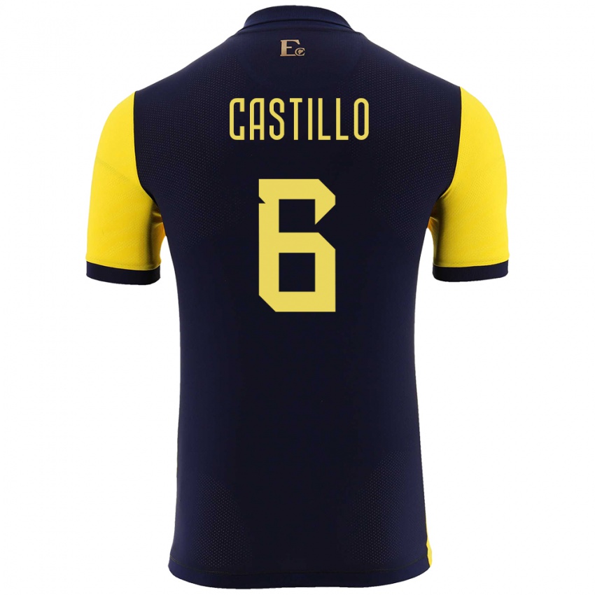 Kinder Ecuador Byron Castillo #6 Gelb Heimtrikot Trikot 24-26 T-Shirt