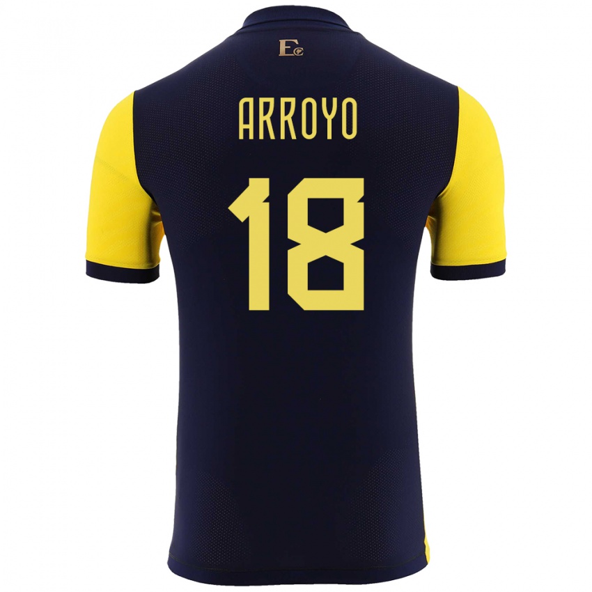 Kinder Ecuador Jean Arroyo #18 Gelb Heimtrikot Trikot 24-26 T-Shirt