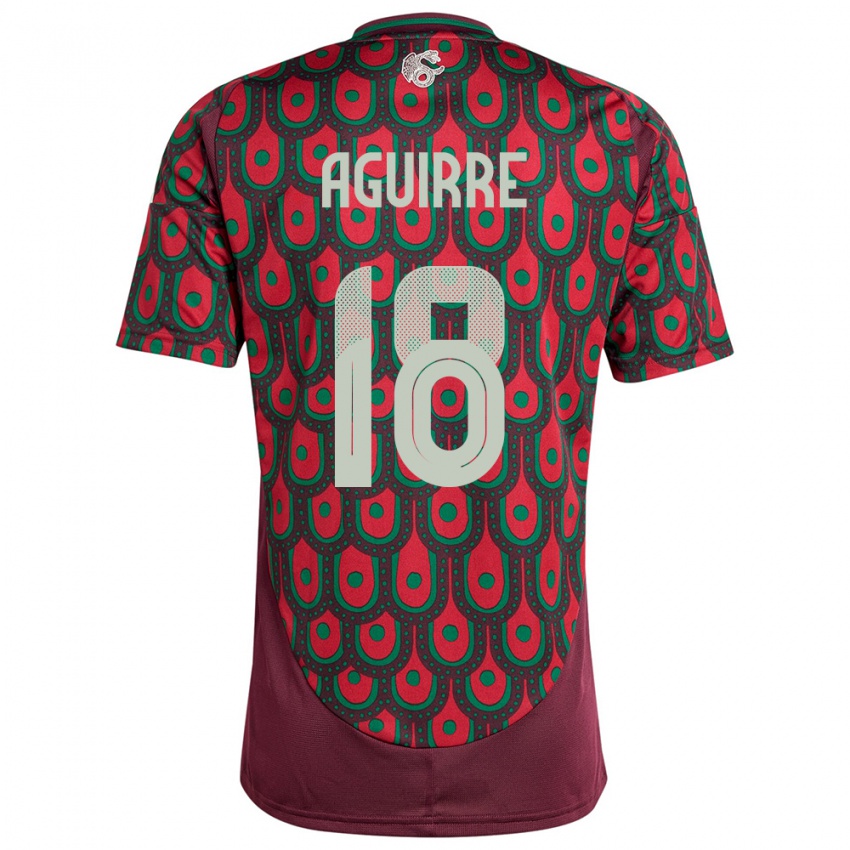 Kinder Mexiko Eduardo Aguirre #18 Kastanienbraun Heimtrikot Trikot 24-26 T-Shirt