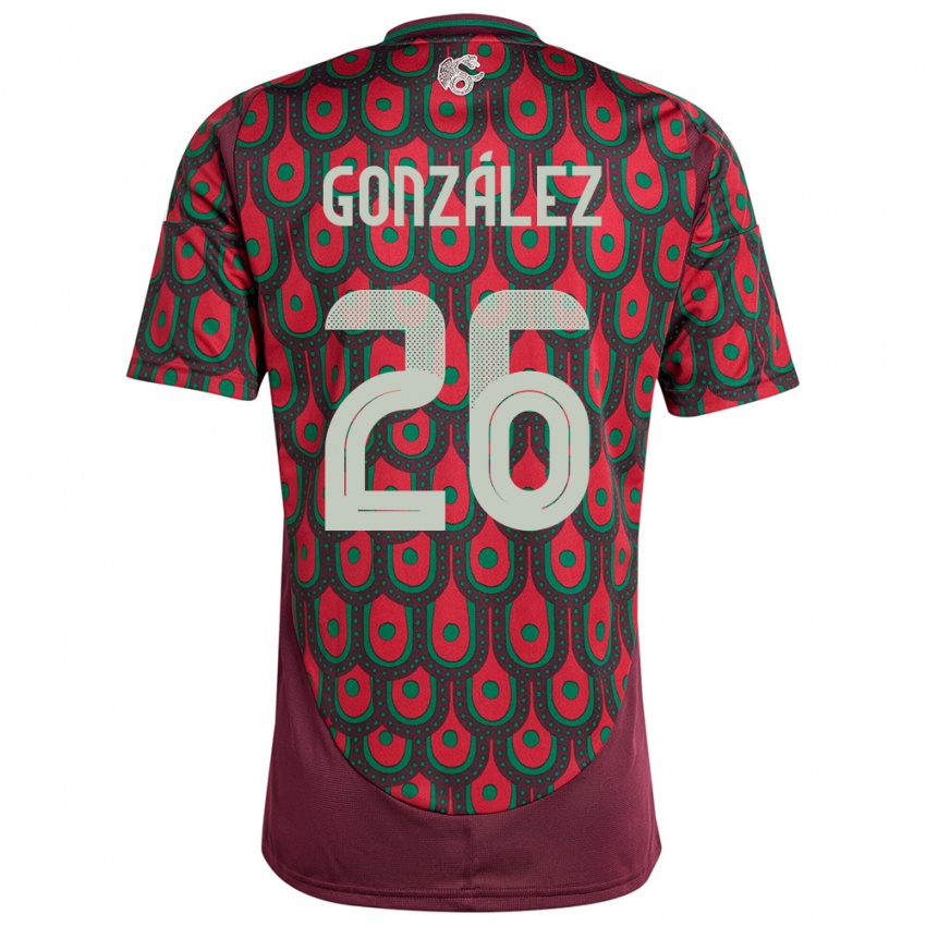 Kinder Mexiko Bryan Gonzalez #26 Kastanienbraun Heimtrikot Trikot 24-26 T-Shirt