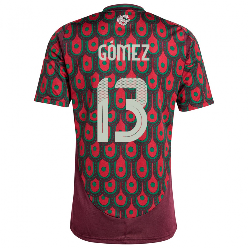 Kinder Mexiko Diego Gomez #13 Kastanienbraun Heimtrikot Trikot 24-26 T-Shirt