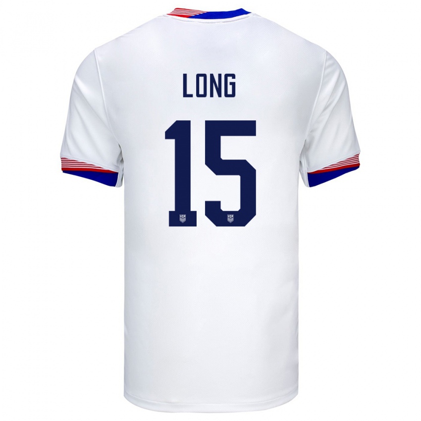 Kinder Vereinigte Staaten Aaron Long #15 Weiß Heimtrikot Trikot 24-26 T-Shirt