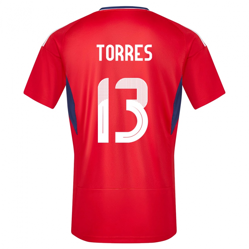 Kinder Costa Rica Gerson Torres #13 Rot Heimtrikot Trikot 24-26 T-Shirt