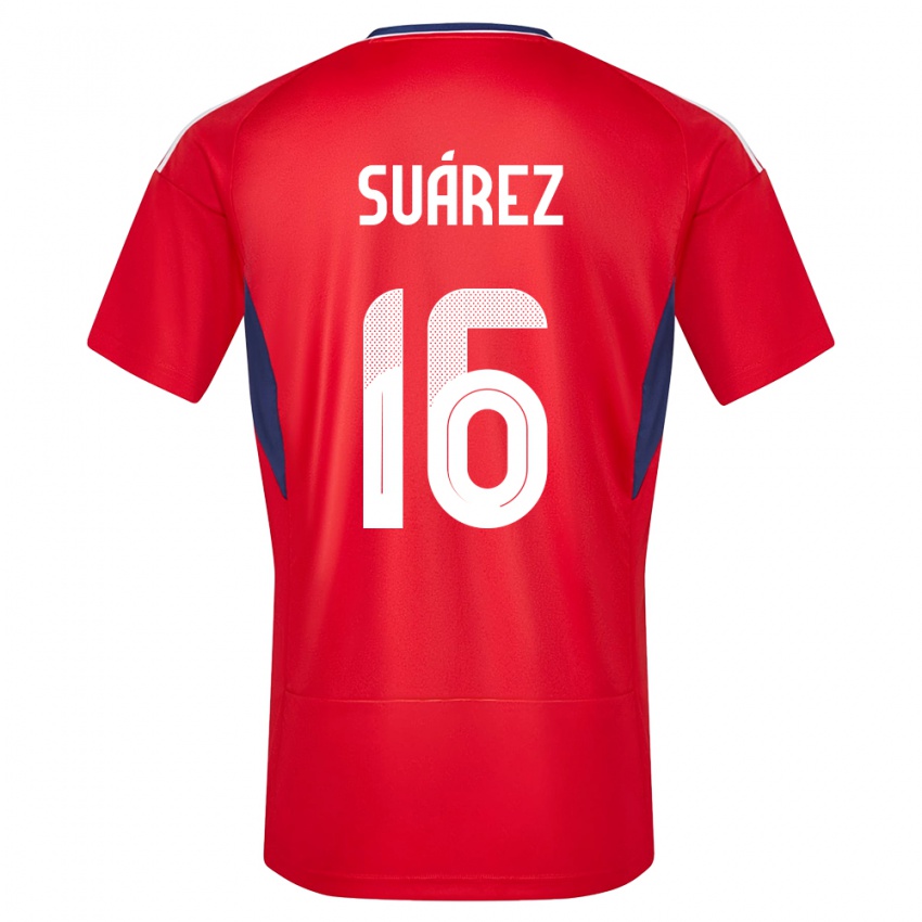 Kinder Costa Rica Aaron Suarez #16 Rot Heimtrikot Trikot 24-26 T-Shirt