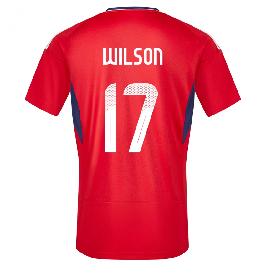 Kinder Costa Rica Roan Wilson #17 Rot Heimtrikot Trikot 24-26 T-Shirt