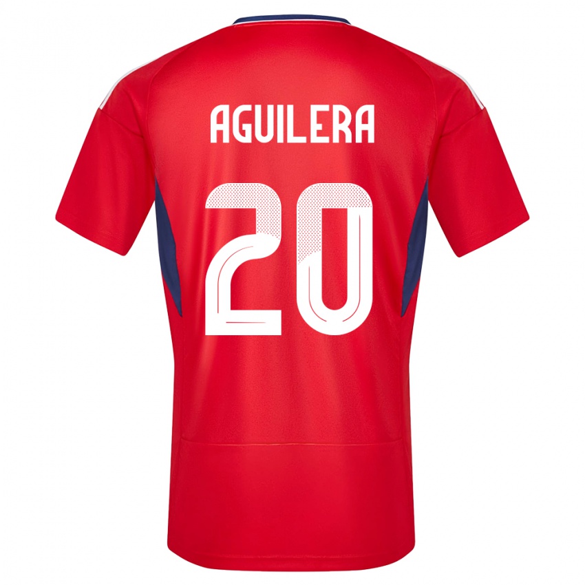 Kinder Costa Rica Brandon Aguilera #20 Rot Heimtrikot Trikot 24-26 T-Shirt