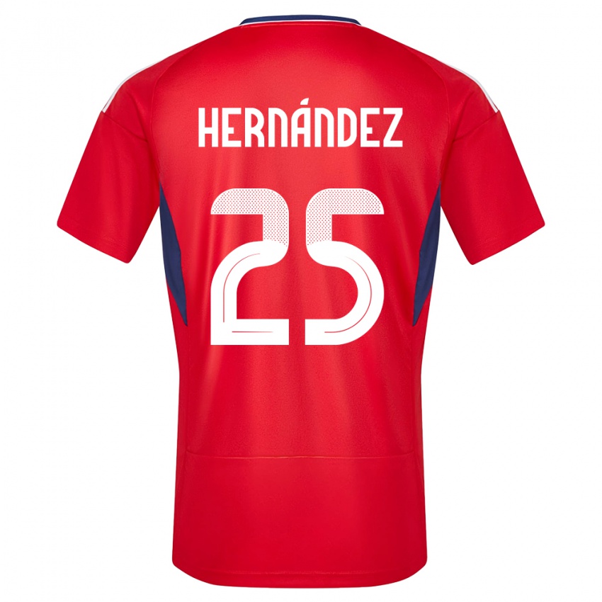 Kinder Costa Rica Anthony Hernandez #25 Rot Heimtrikot Trikot 24-26 T-Shirt