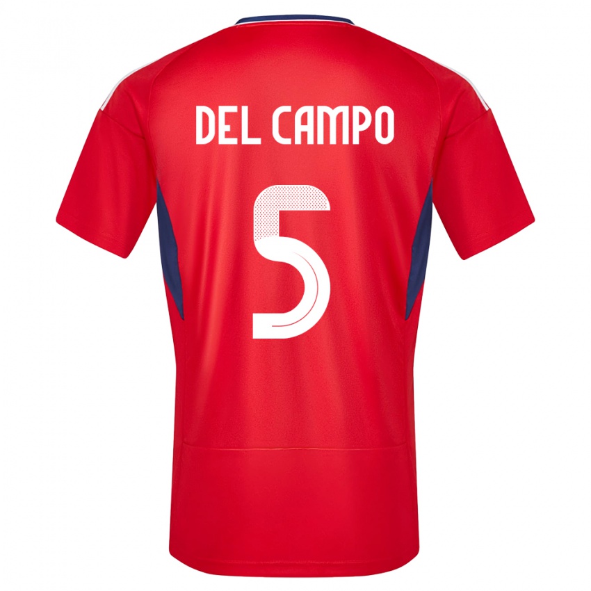 Kinder Costa Rica Valeria Del Campo #5 Rot Heimtrikot Trikot 24-26 T-Shirt