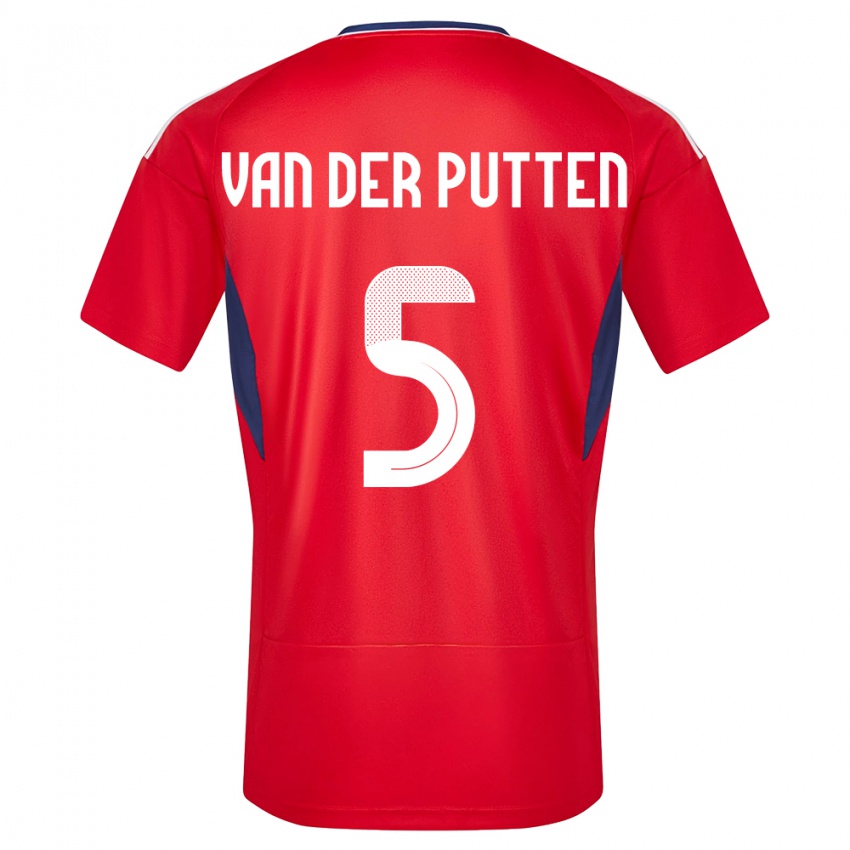 Kinder Costa Rica Santiago Van Der Putten #5 Rot Heimtrikot Trikot 24-26 T-Shirt