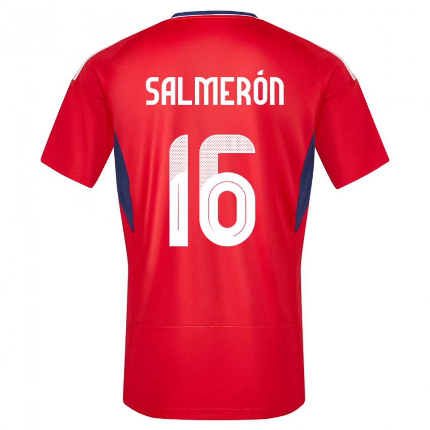 Kinder Costa Rica Andrey Salmeron #16 Rot Heimtrikot Trikot 24-26 T-Shirt