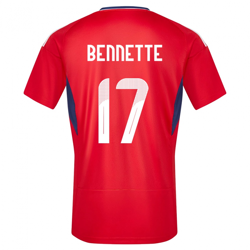 Kinder Costa Rica Jewison Bennette #17 Rot Heimtrikot Trikot 24-26 T-Shirt