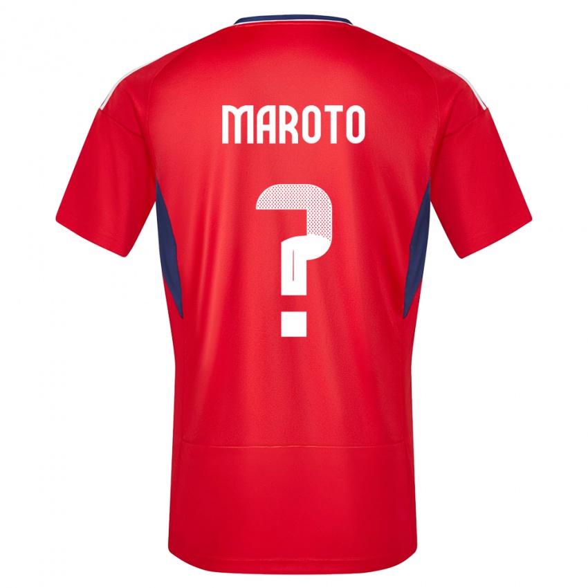 Kinder Costa Rica Victor Maroto #0 Rot Heimtrikot Trikot 24-26 T-Shirt