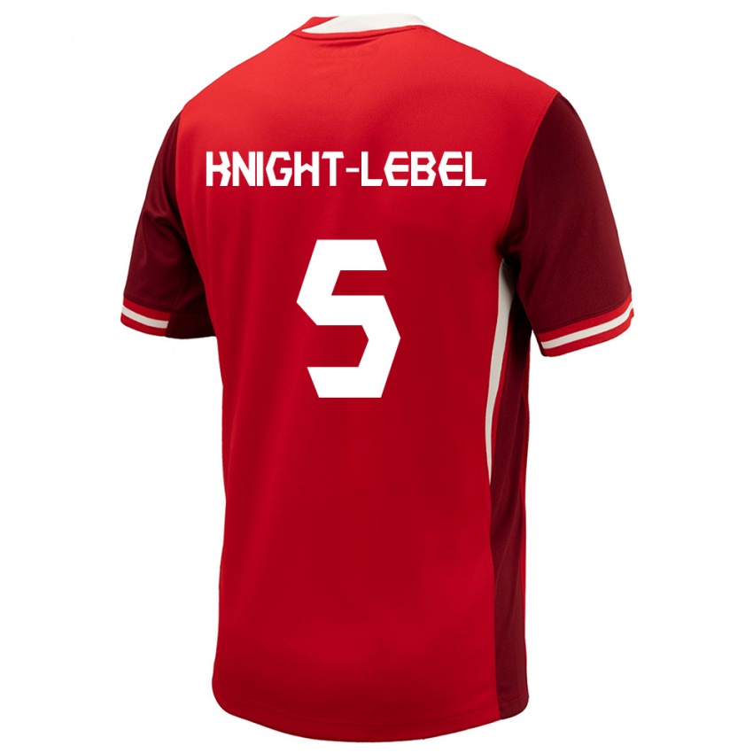 Kinder Kanada Jamie Knight Lebel #5 Rot Heimtrikot Trikot 24-26 T-Shirt