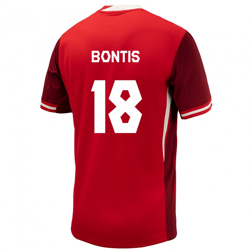Kinder Kanada Dino Bontis #18 Rot Heimtrikot Trikot 24-26 T-Shirt