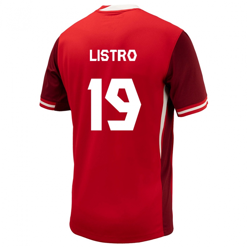 Kinder Kanada Jordyn Listro #19 Rot Heimtrikot Trikot 24-26 T-Shirt