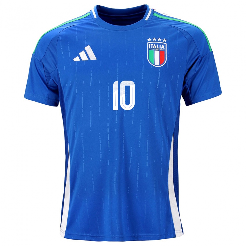 Kinder Italien Cristiana Girelli #10 Blau Heimtrikot Trikot 24-26 T-Shirt