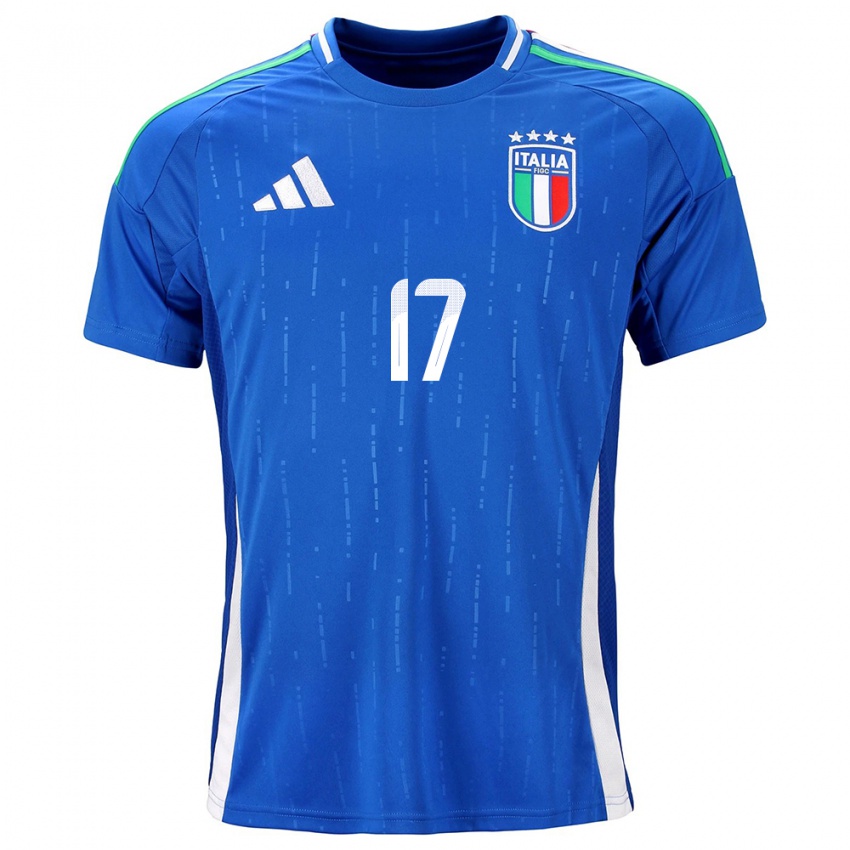 Kinder Italien Lisa Boattin #17 Blau Heimtrikot Trikot 24-26 T-Shirt