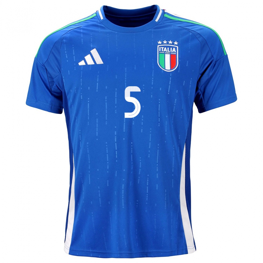 Kinder Italien Giovanni Bonfanti #5 Blau Heimtrikot Trikot 24-26 T-Shirt