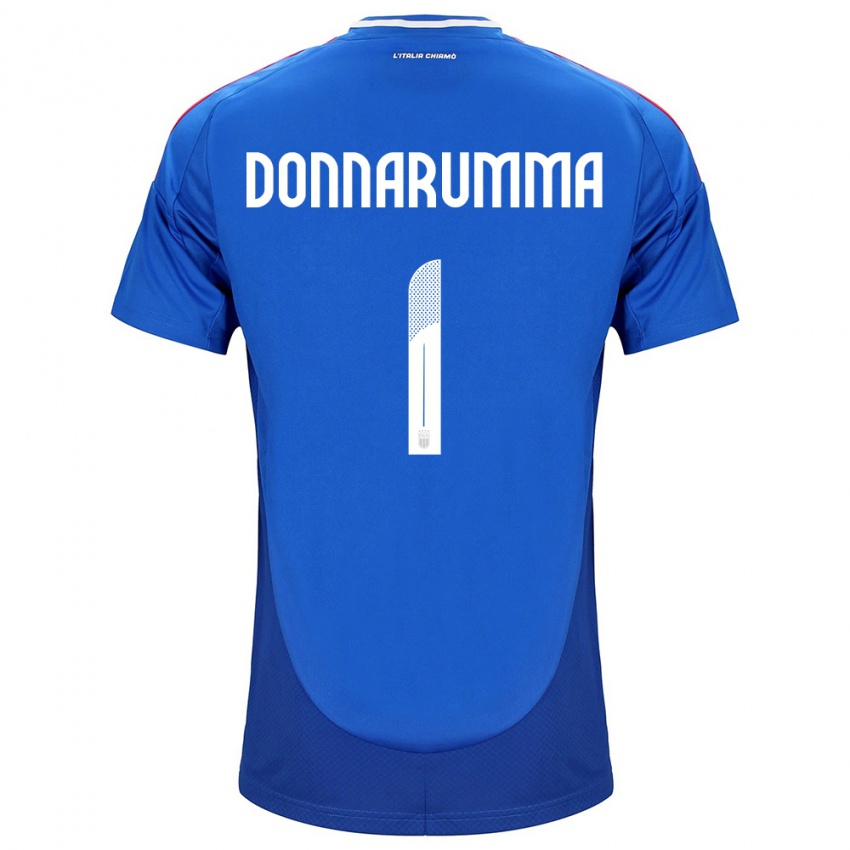 Kinder Italien Gianluigi Donnarumma #1 Blau Heimtrikot Trikot 24-26 T-Shirt