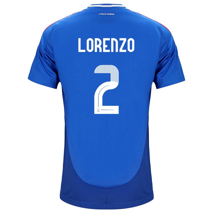 Kinder Italien Giovanni Di Lorenzo #2 Blau Heimtrikot Trikot 24-26 T-Shirt