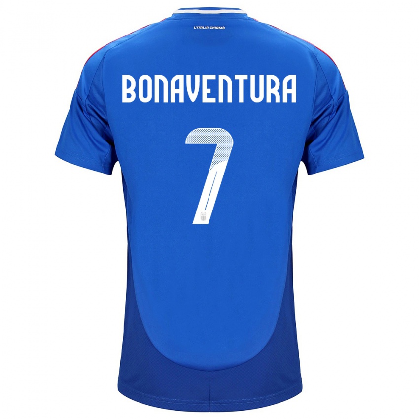 Kinder Italien Giacomo Bonaventura #7 Blau Heimtrikot Trikot 24-26 T-Shirt