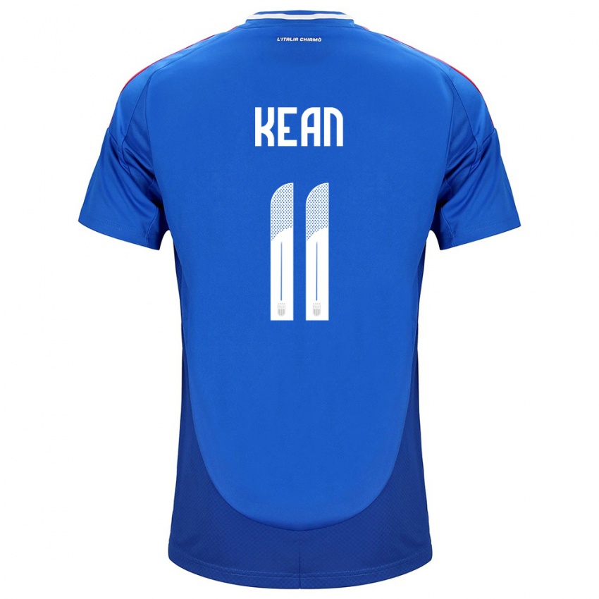 Kinder Italien Moise Kean #11 Blau Heimtrikot Trikot 24-26 T-Shirt