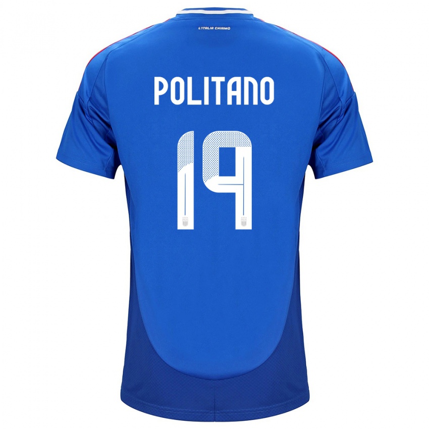 Kinder Italien Matteo Politano #19 Blau Heimtrikot Trikot 24-26 T-Shirt