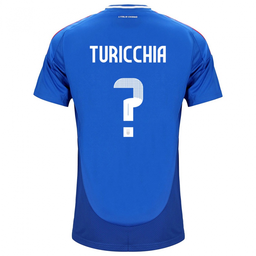 Kinder Italien Riccardo Turicchia #0 Blau Heimtrikot Trikot 24-26 T-Shirt