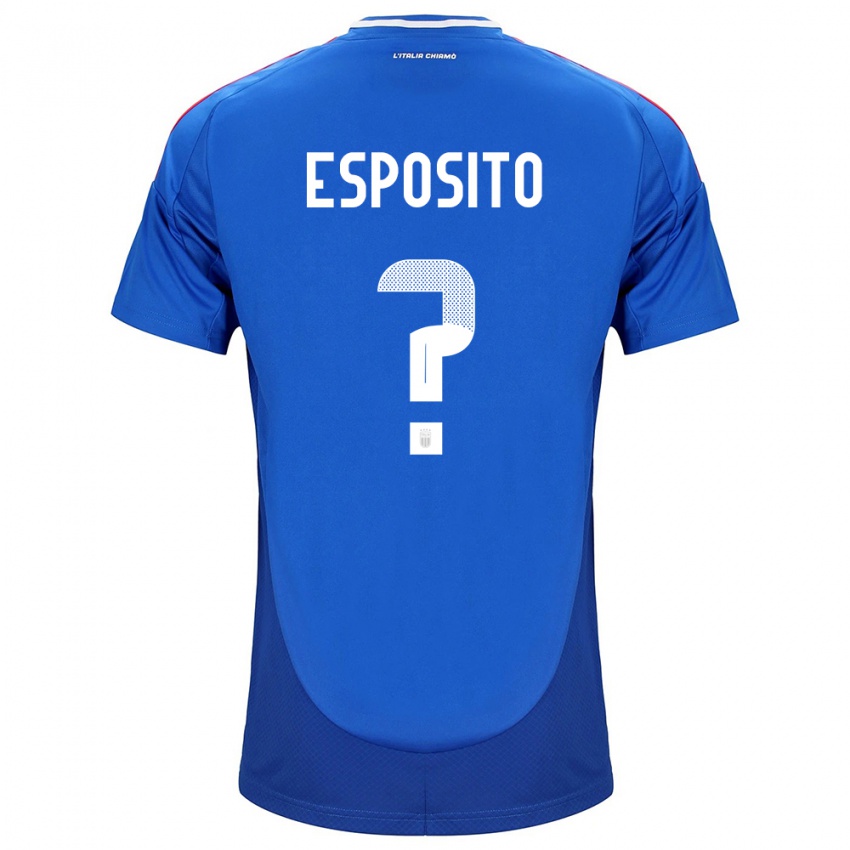 Kinder Italien Francesco Pio Esposito #0 Blau Heimtrikot Trikot 24-26 T-Shirt