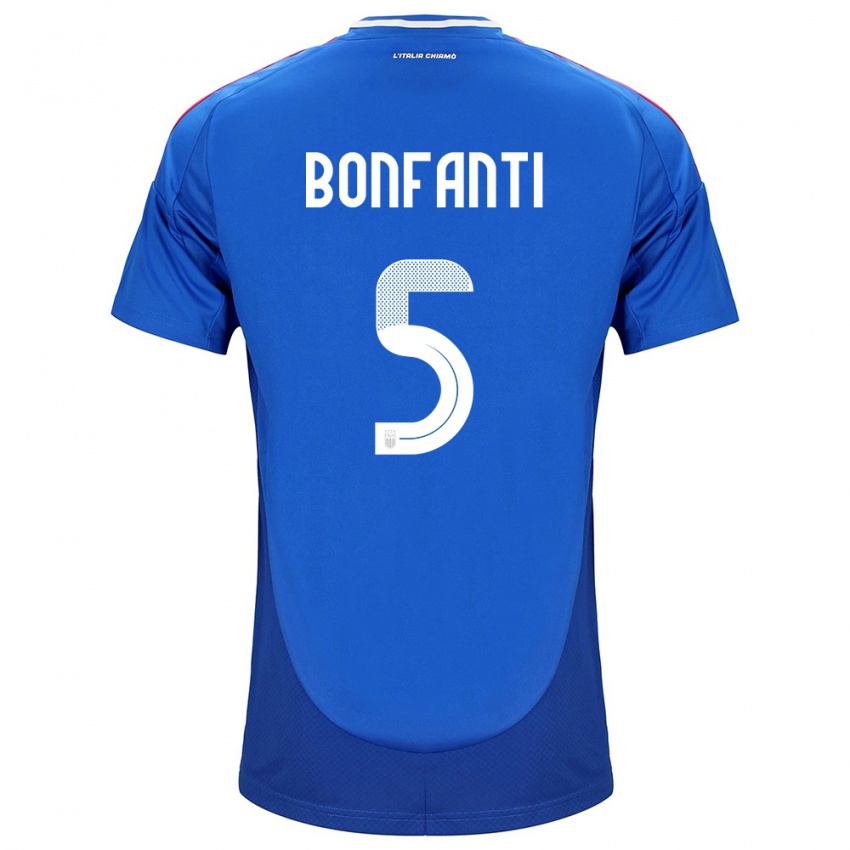 Kinder Italien Giovanni Bonfanti #5 Blau Heimtrikot Trikot 24-26 T-Shirt