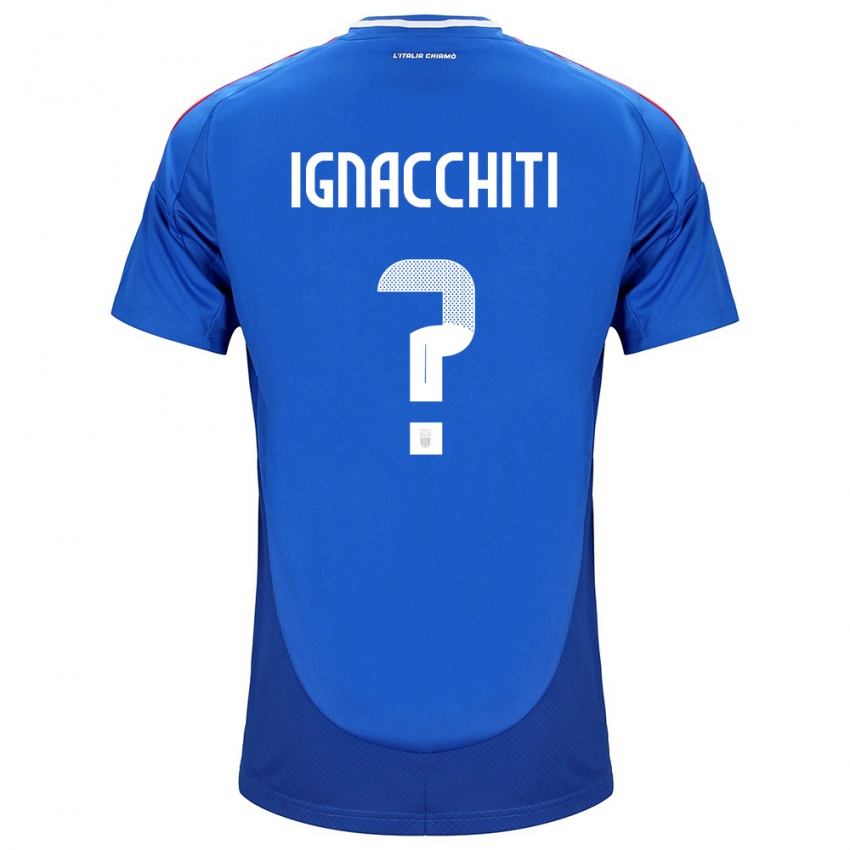 Kinder Italien Lorenzo Ignacchiti #0 Blau Heimtrikot Trikot 24-26 T-Shirt