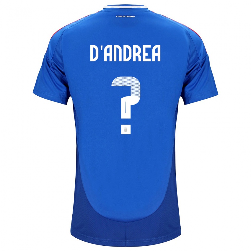 Kinder Italien Luca D'andrea #0 Blau Heimtrikot Trikot 24-26 T-Shirt