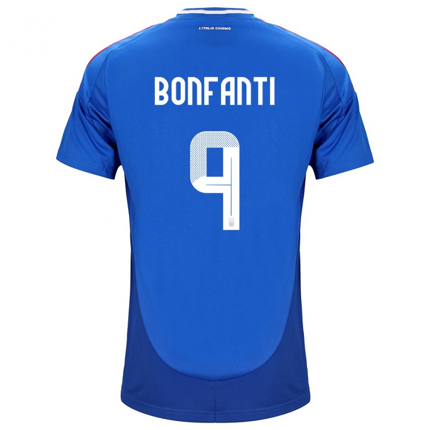 Kinder Italien Nicholas Bonfanti #9 Blau Heimtrikot Trikot 24-26 T-Shirt