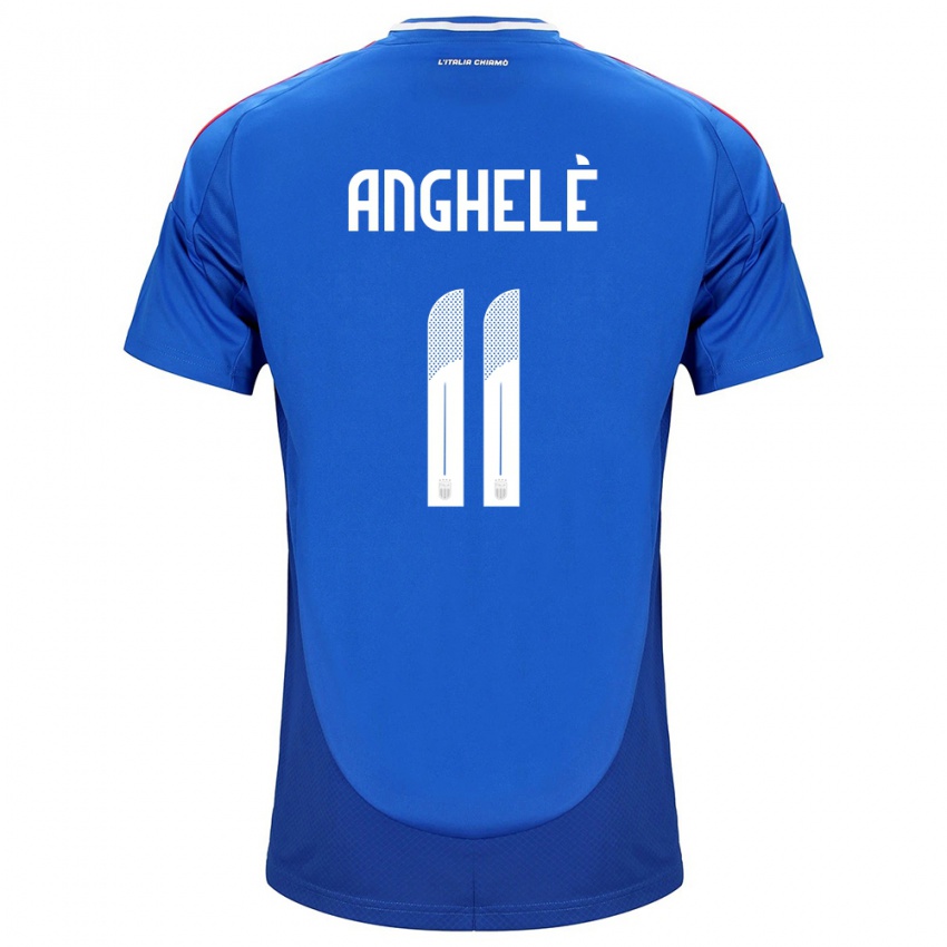 Kinder Italien Lorenzo Anghelè #11 Blau Heimtrikot Trikot 24-26 T-Shirt