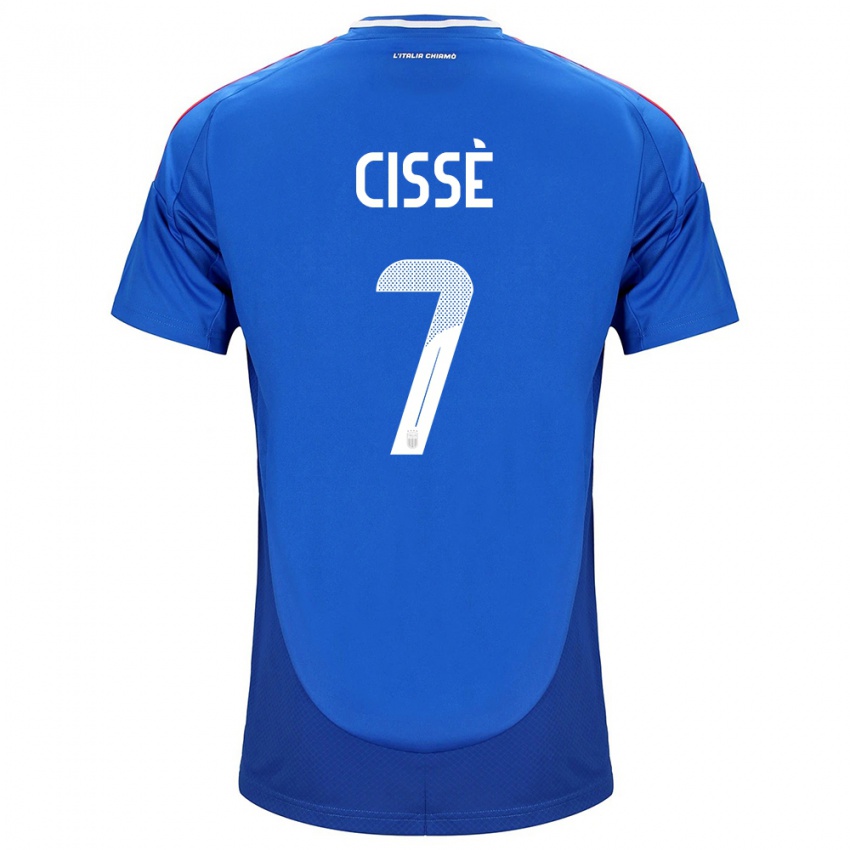 Kinder Italien Alphadjo Cissè #7 Blau Heimtrikot Trikot 24-26 T-Shirt