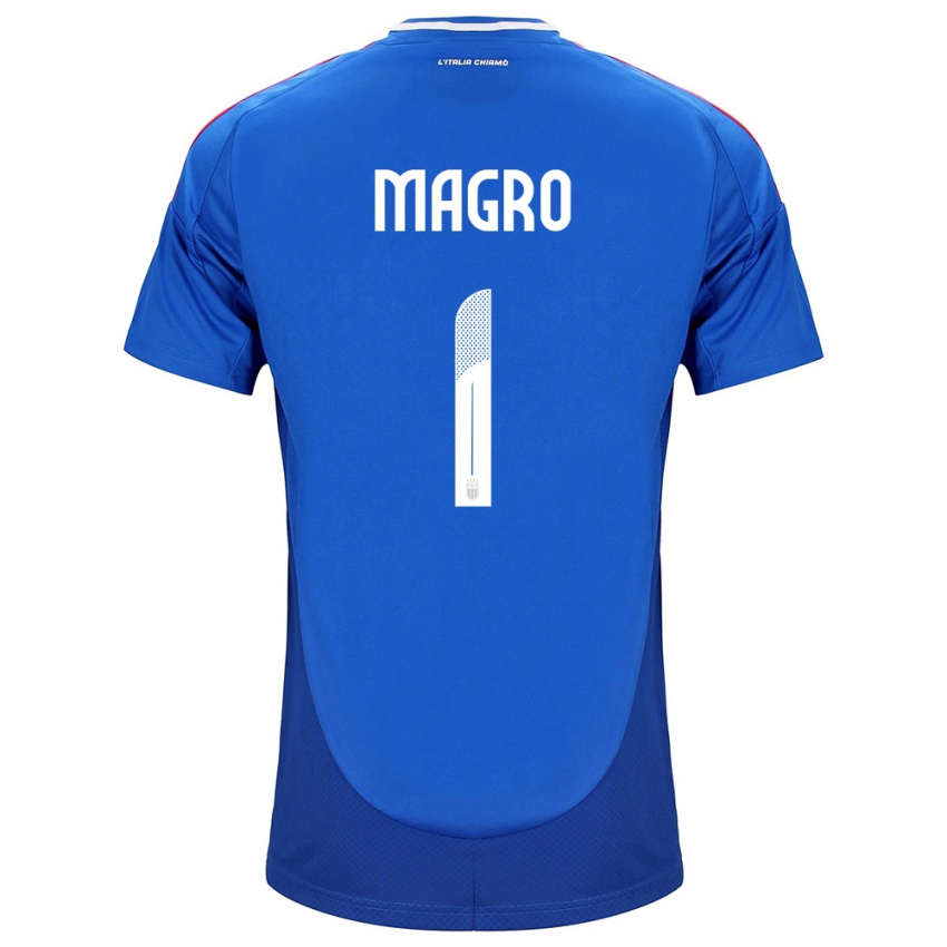 Kinder Italien Federico Magro #1 Blau Heimtrikot Trikot 24-26 T-Shirt