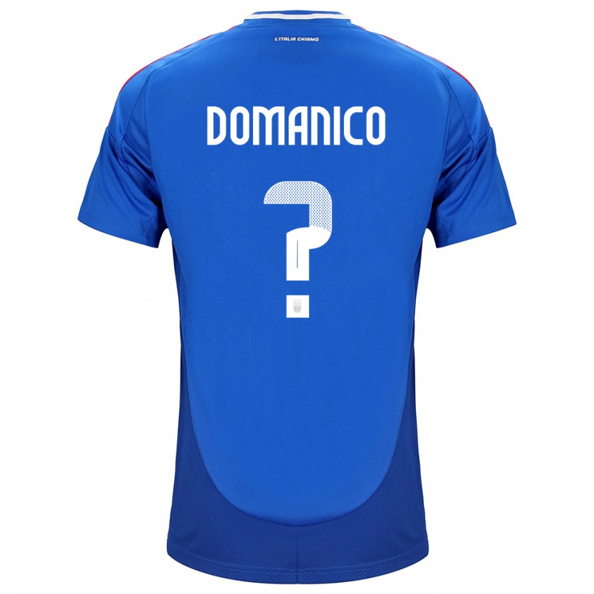 Kinder Italien Saverio Domanico #0 Blau Heimtrikot Trikot 24-26 T-Shirt