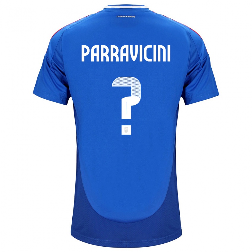 Kinder Italien Fabio Parravicini #0 Blau Heimtrikot Trikot 24-26 T-Shirt