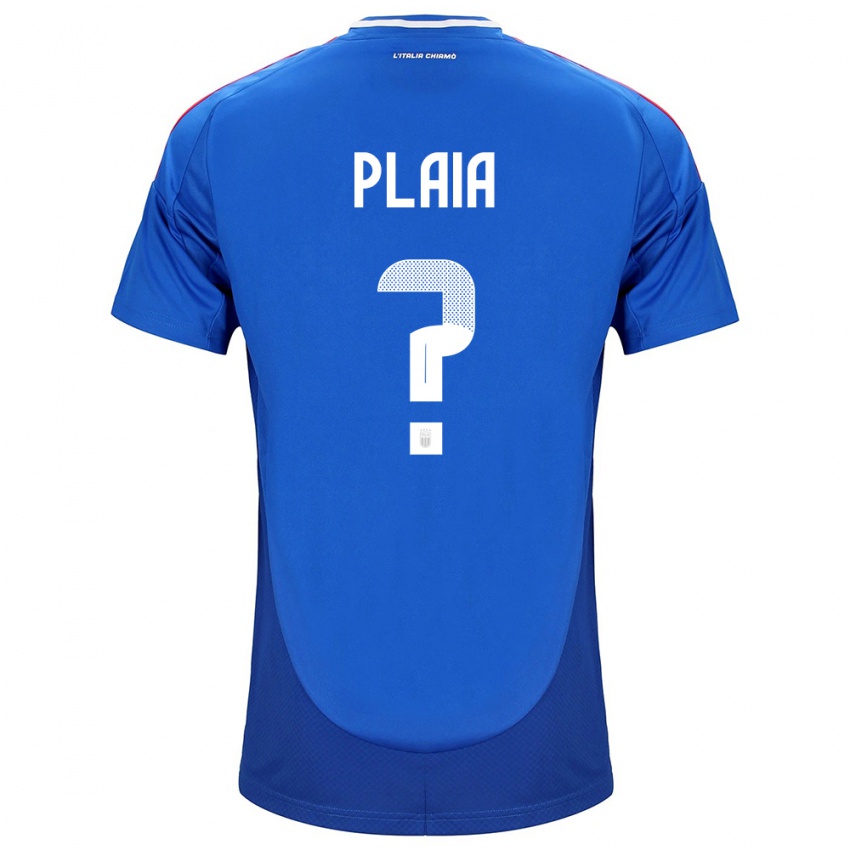 Kinder Italien Matteo Plaia #0 Blau Heimtrikot Trikot 24-26 T-Shirt