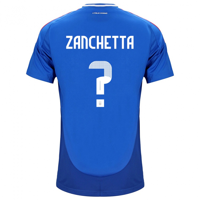 Kinder Italien Mattia Zanchetta #0 Blau Heimtrikot Trikot 24-26 T-Shirt