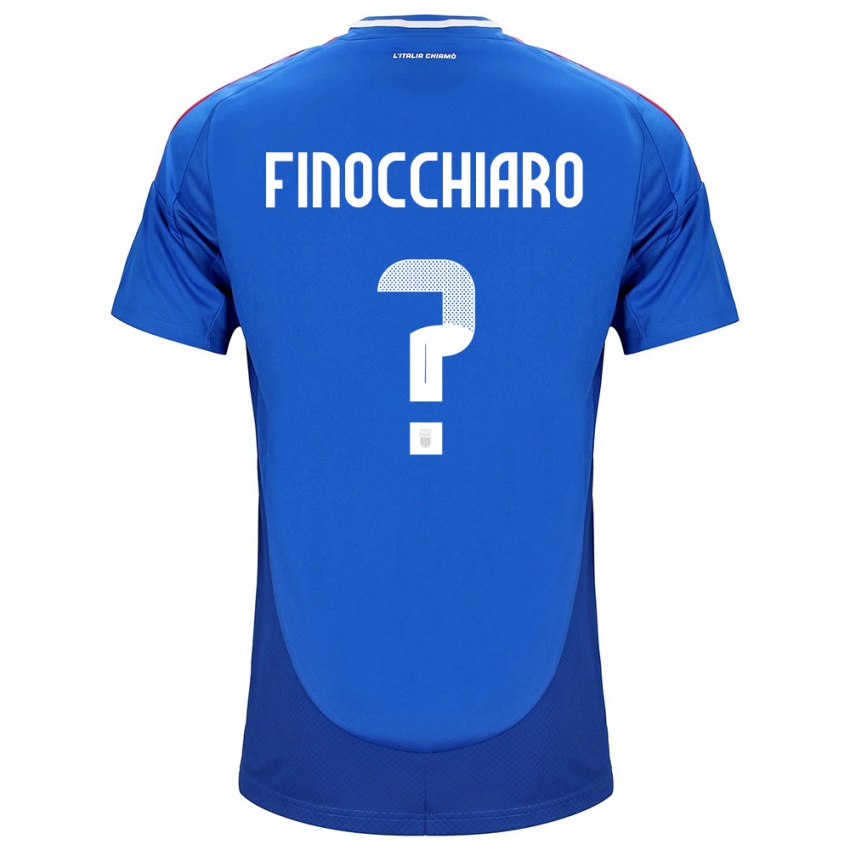 Kinder Italien Gabriele Finocchiaro #0 Blau Heimtrikot Trikot 24-26 T-Shirt