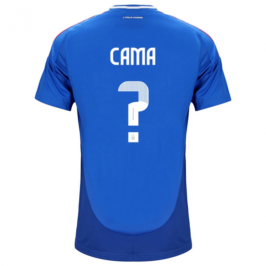 Kinder Italien Cristian Cama #0 Blau Heimtrikot Trikot 24-26 T-Shirt