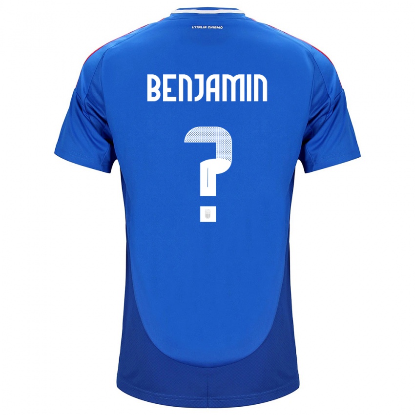 Kinder Italien Emanuel Benjamin #0 Blau Heimtrikot Trikot 24-26 T-Shirt