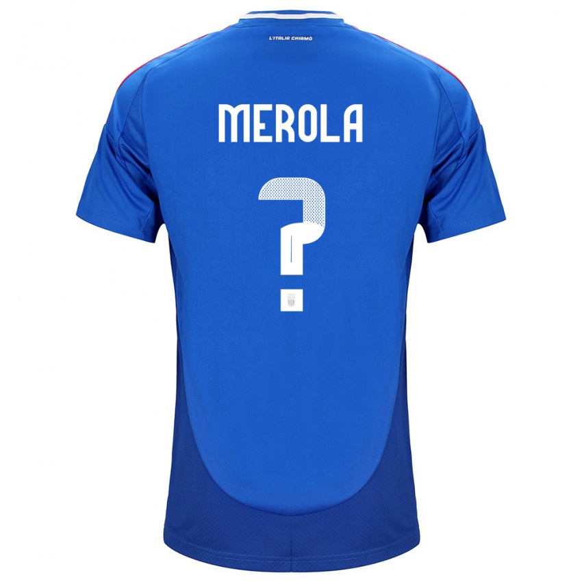 Kinder Italien Antonio Stefano Merola #0 Blau Heimtrikot Trikot 24-26 T-Shirt