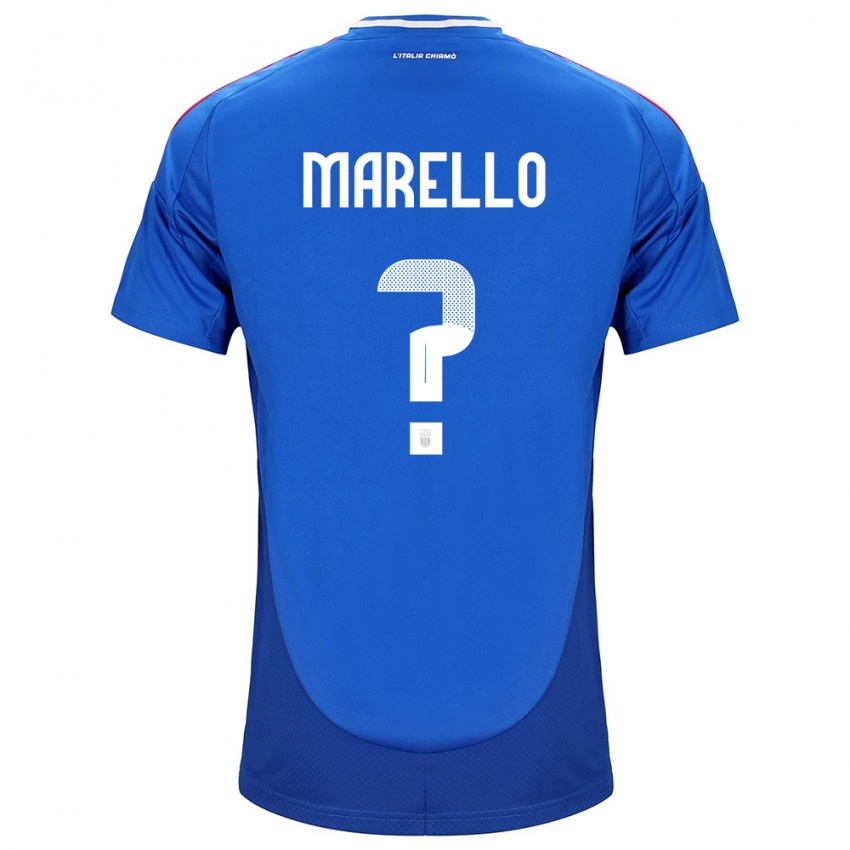 Kinder Italien Mattia Marello #0 Blau Heimtrikot Trikot 24-26 T-Shirt