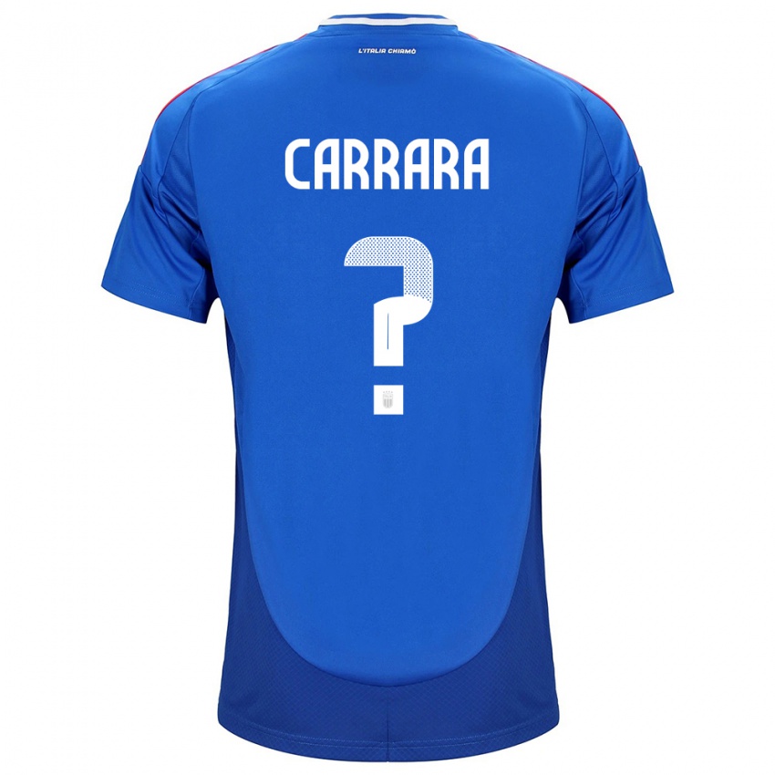 Kinder Italien Cristian Carrara #0 Blau Heimtrikot Trikot 24-26 T-Shirt