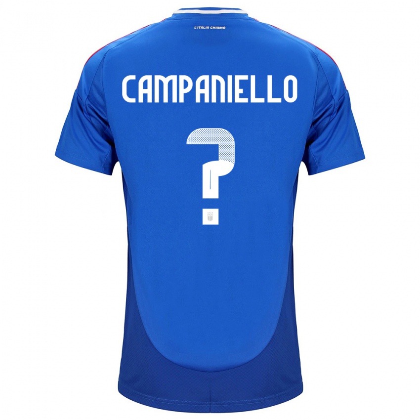 Kinder Italien Thomas Campaniello #0 Blau Heimtrikot Trikot 24-26 T-Shirt