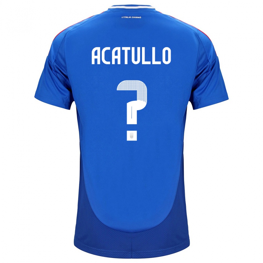 Kinder Italien Cristian Acatullo #0 Blau Heimtrikot Trikot 24-26 T-Shirt